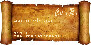 Csuhai Rózsa névjegykártya