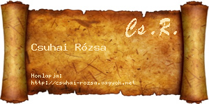 Csuhai Rózsa névjegykártya