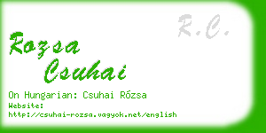 rozsa csuhai business card