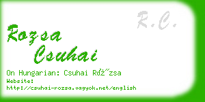rozsa csuhai business card